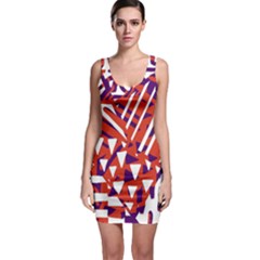 Bright  Memphis Purple Triangle Sleeveless Bodycon Dress by Alisyart