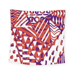 Bright  Memphis Purple Triangle Square Tapestry (small) by Alisyart