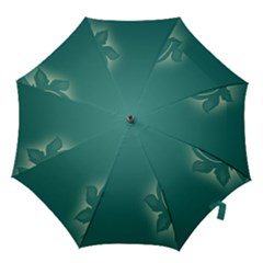 Leaf Green Blue Branch  Texture Thread Hook Handle Umbrellas (large) by Alisyart
