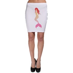 Mermaid Illustrator Beach Fish Sea Pink Red Bodycon Skirt by Alisyart