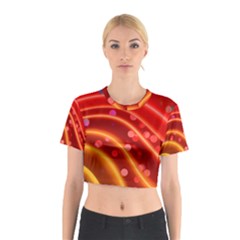 Bokeh Lines Wave Points Swing Cotton Crop Top by Amaryn4rt