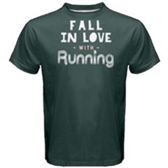 Fall In Love With Running - Men s Cotton Tee by FunnySaying