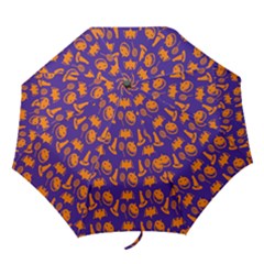 Witch Hat Pumpkin Candy Helloween Purple Orange Folding Umbrellas