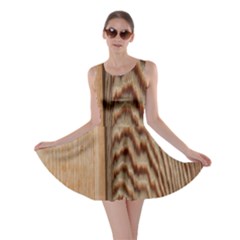 Wood Grain Texture Brown Skater Dress by Amaryn4rt