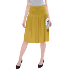Idea Lamp White Orange Midi Beach Skirt