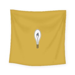 Idea Lamp White Orange Square Tapestry (small)