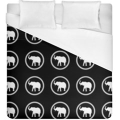 Elephant Wallpaper Pattern Duvet Cover (king Size) by Amaryn4rt