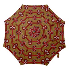 African Fabric Iron Chains Red Purple Pink Hook Handle Umbrellas (large) by Alisyart