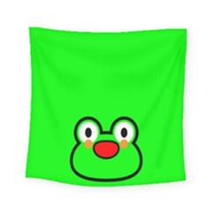 Animals Frog Face Green Square Tapestry (small)