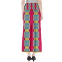 African Fabric Iron Chains Red Yellow Blue Grey Maxi Skirts View2