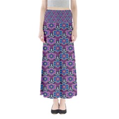 African Fabric Flower Purple Maxi Skirts by Alisyart