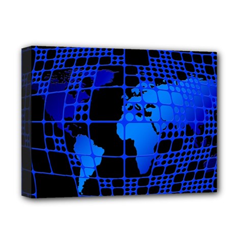 Network Networking Europe Asia Deluxe Canvas 16  X 12   by Amaryn4rt