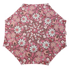 Flower Floral Red Blush Pink Straight Umbrellas by Alisyart