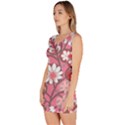 Flower Floral Red Blush Pink Sleeveless Bodycon Dress View2