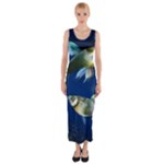 Marine Fishes Fitted Maxi Dress