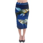 Marine Fishes Midi Pencil Skirt
