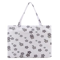 Flower Grey Jpeg Medium Zipper Tote Bag