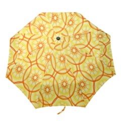Lemons Orange Lime Circle Star Yellow Folding Umbrellas by Alisyart