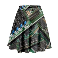 Computer Ram Tech High Waist Skirt by Amaryn4rt