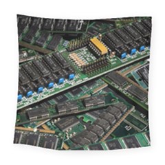 Computer Ram Tech Square Tapestry (large) by Amaryn4rt