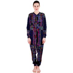 Technology Circuit Board Layout Pattern Onepiece Jumpsuit (ladies)  by Amaryn4rt