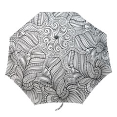 Zentangle Art Patterns Folding Umbrellas by Amaryn4rt
