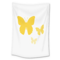 Yellow Butterfly Animals Fly Large Tapestry by Alisyart