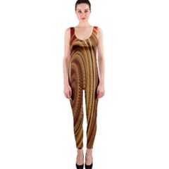 Circles Figure Light Gold Onepiece Catsuit by Alisyart