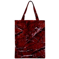 Texture Stone Red Zipper Classic Tote Bag by Alisyart