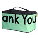 Colorful Butterfly Thank You Animals Fly White Green Cosmetic Storage Case View3