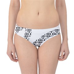 Honeycomb Swan Animals Black White Plaid Hipster Bikini Bottoms