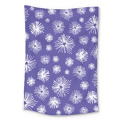 Aztec Lilac Love Lies Flower Blue Large Tapestry by Alisyart