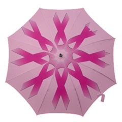 Pink Breast Cancer Symptoms Sign Hook Handle Umbrellas (medium) by Alisyart