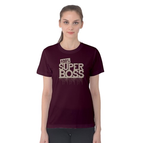 100% Super Boss - Women s Cotton Tee by FunnySaying