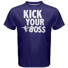 Kick Your Boss -  Men s Cotton Tee by FunnySaying