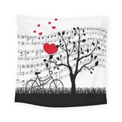 Love Song Square Tapestry (small) by Valentinaart