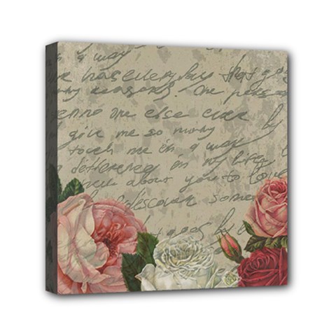 Vintage Roses Mini Canvas 6  X 6  by Valentinaart