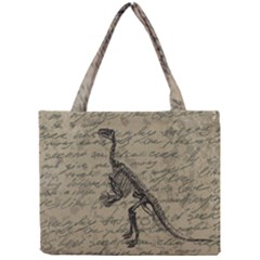 Dinosaur Skeleton Mini Tote Bag by Valentinaart