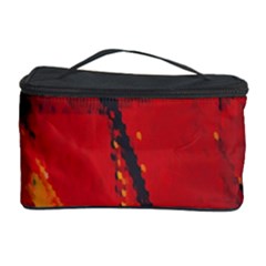 Surface Line Pattern Red Cosmetic Storage Case by Simbadda
