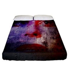 David Bowie  Fitted Sheet (california King Size) by Valentinaart
