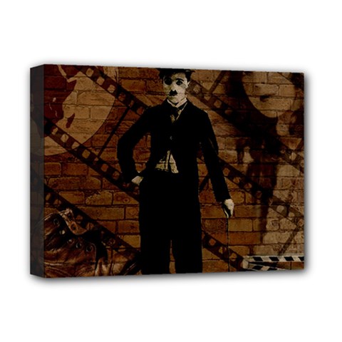 Charlie Chaplin  Deluxe Canvas 16  X 12   by Valentinaart