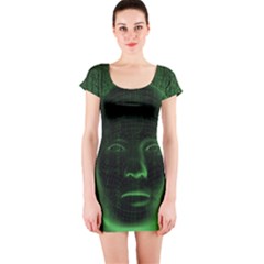 Code  Short Sleeve Bodycon Dress by Valentinaart