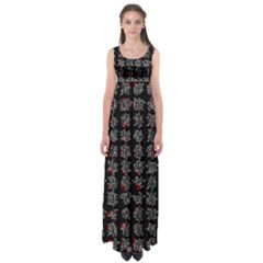 Chinese Characters Empire Waist Maxi Dress by Valentinaart