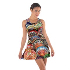 Art Background Bowl Ceramic Color Cotton Racerback Dress by Simbadda