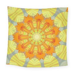 Sunshine Sunny Sun Abstract Yellow Square Tapestry (large) by Simbadda