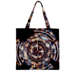Science Fiction Background Fantasy Zipper Grocery Tote Bag by Simbadda