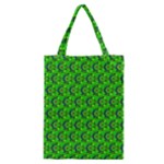 Green Abstract Art Circles Swirls Stars Classic Tote Bag