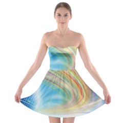 Glow Motion Lines Light Strapless Bra Top Dress