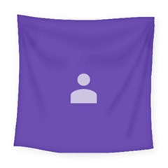 Man Grey Purple Sign Square Tapestry (large)