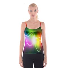 Lines Wavy Ight Color Rainbow Colorful Spaghetti Strap Top